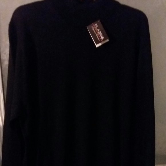 Jos.Bank Sig. Collection Blk Merino Sweater Sz L